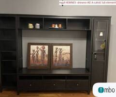 Regaly IKEA HEMNES - drewno - witryna - sekretarzyk - 1